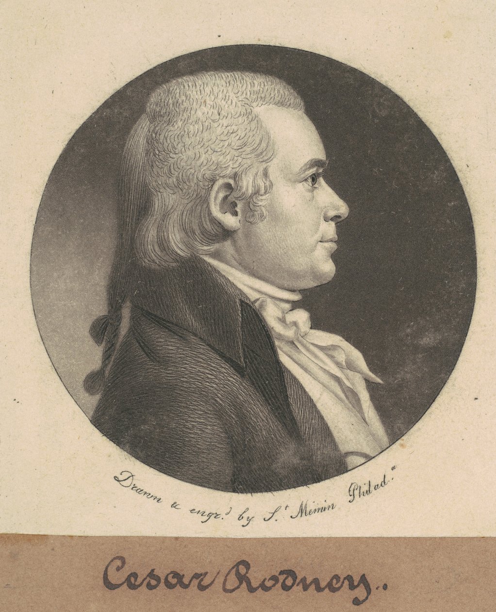 Cæsar Augustus Rodney af Charles B. J. Févret de Saint Mémin