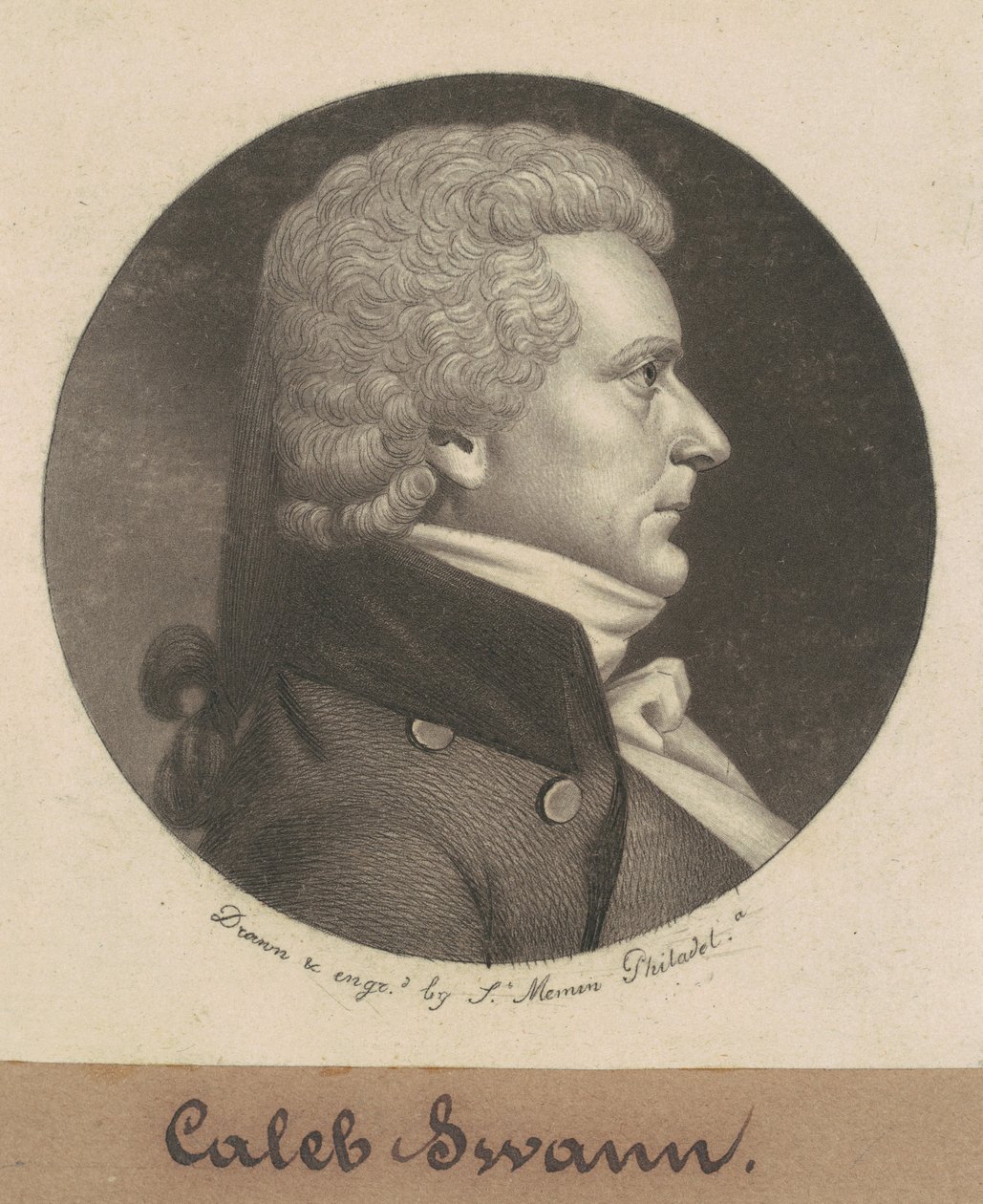 Caleb Swan af Charles B. J. Févret de Saint Mémin