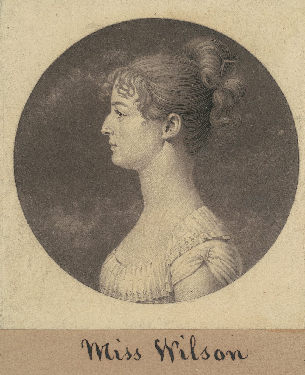 Caroline Lewis af Charles B. J. Févret de Saint Mémin