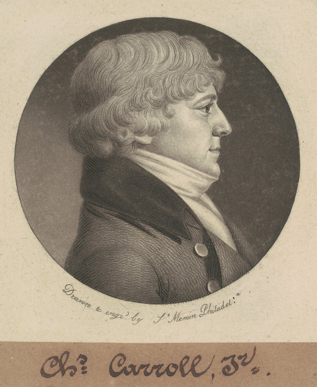 Charles Carroll, Jr. af Charles B. J. Févret de Saint Mémin