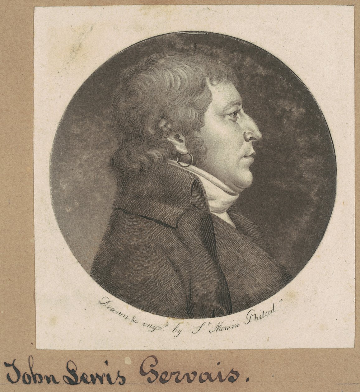 Charles N.D. Gervais af Charles B. J. Févret de Saint Mémin