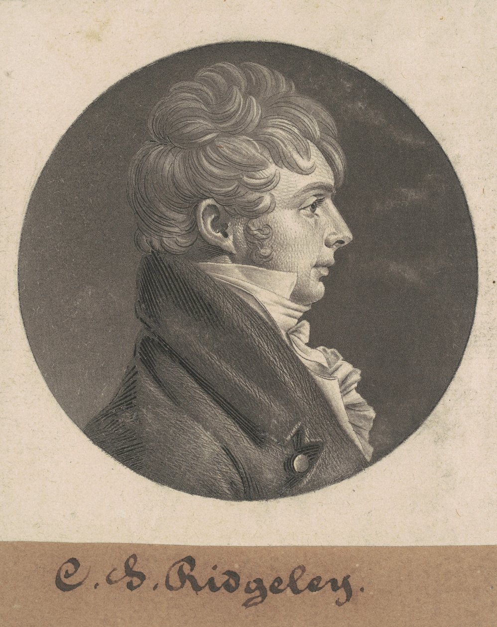Charles Sterett Ridgely af Charles B. J. Févret de Saint Mémin