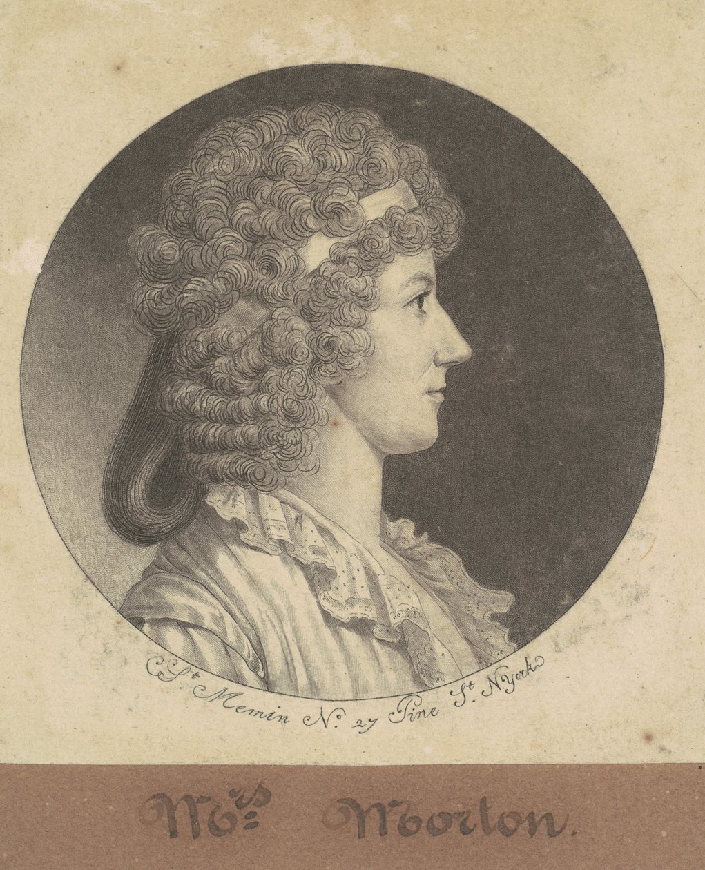 Cornelia Schuyler Morton af Charles B. J. Févret de Saint Mémin