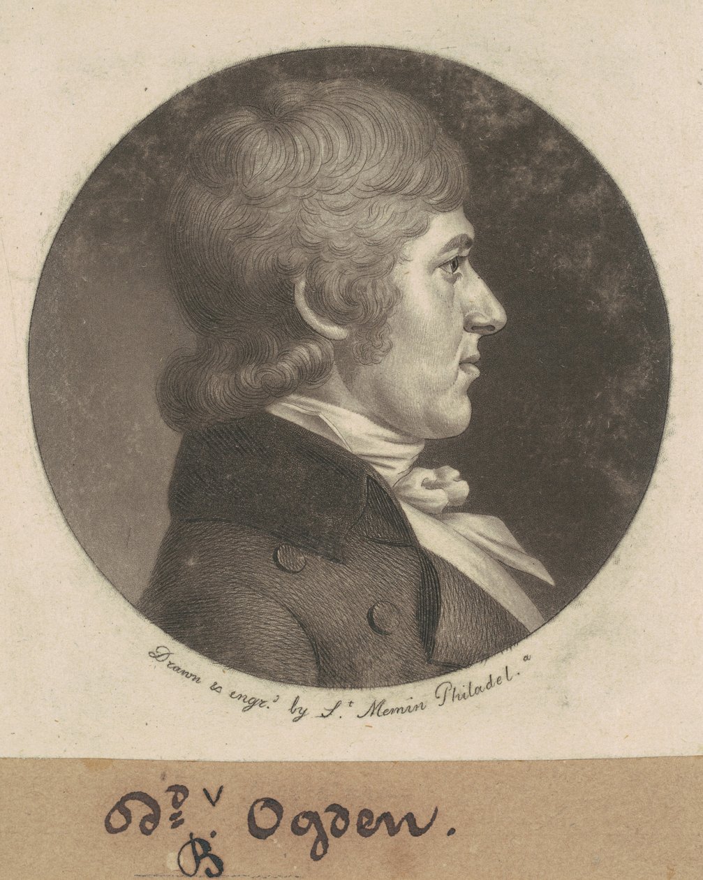 David Bayard Ogden af Charles B. J. Févret de Saint Mémin