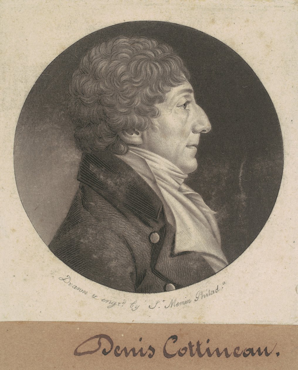 Dennis Nicholas Cottineau af Charles B. J. Févret de Saint Mémin
