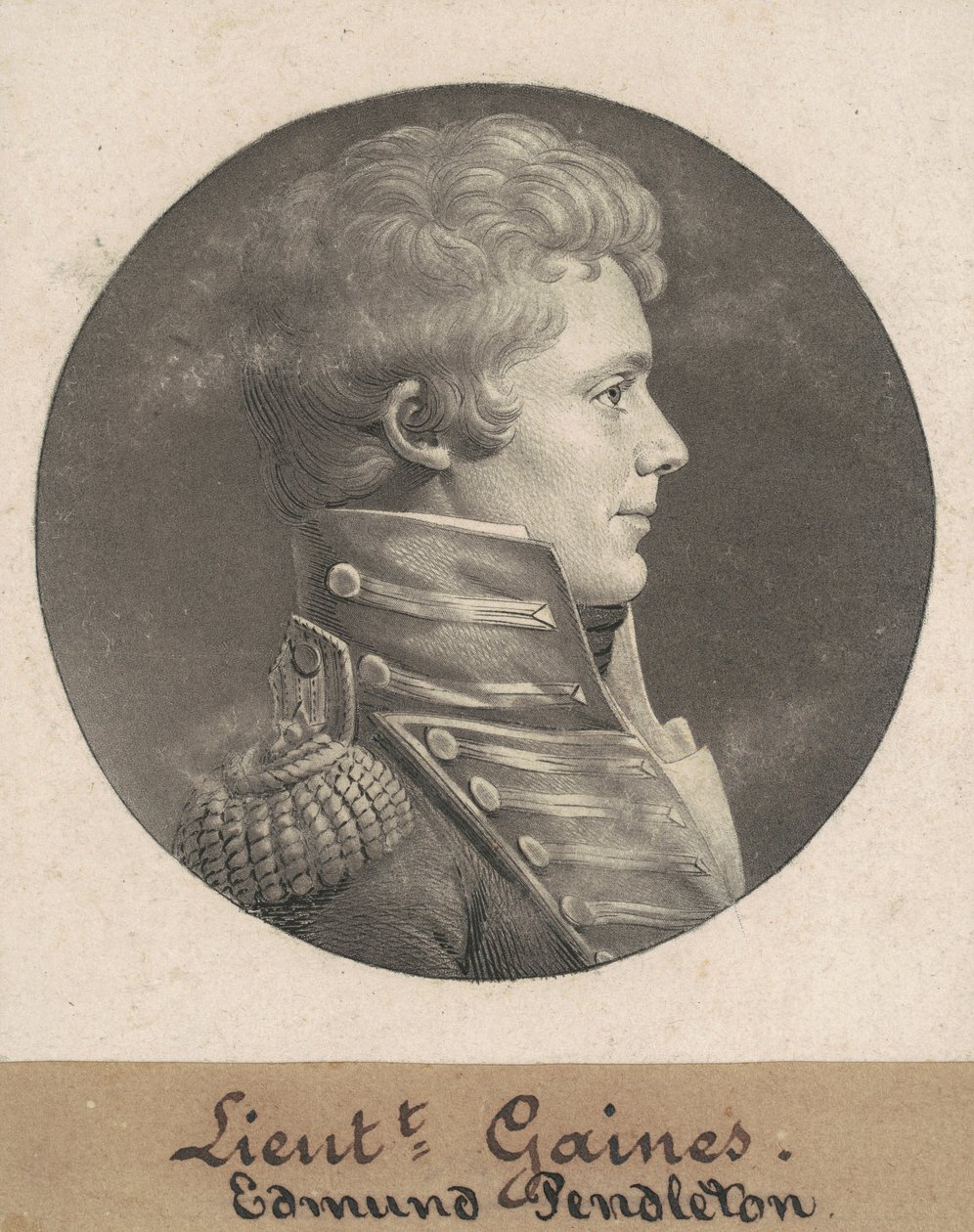 Edmund Pendleton Gaines af Charles B. J. Févret de Saint Mémin