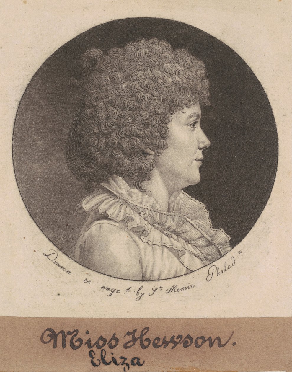 Eliza Hewson af Charles B. J. Févret de Saint Mémin