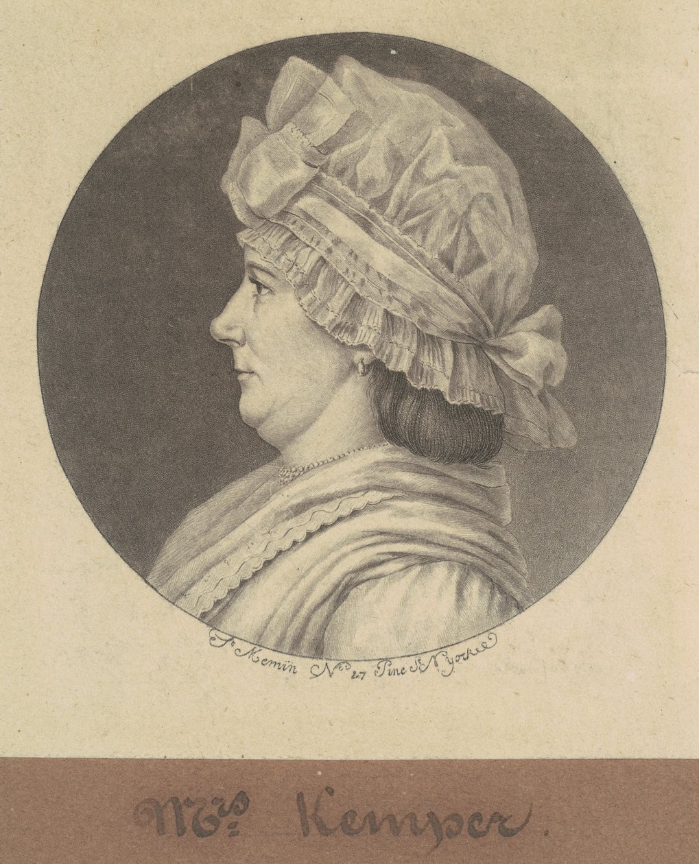 Elizabeth Marius Kemper af Charles B. J. Févret de Saint Mémin