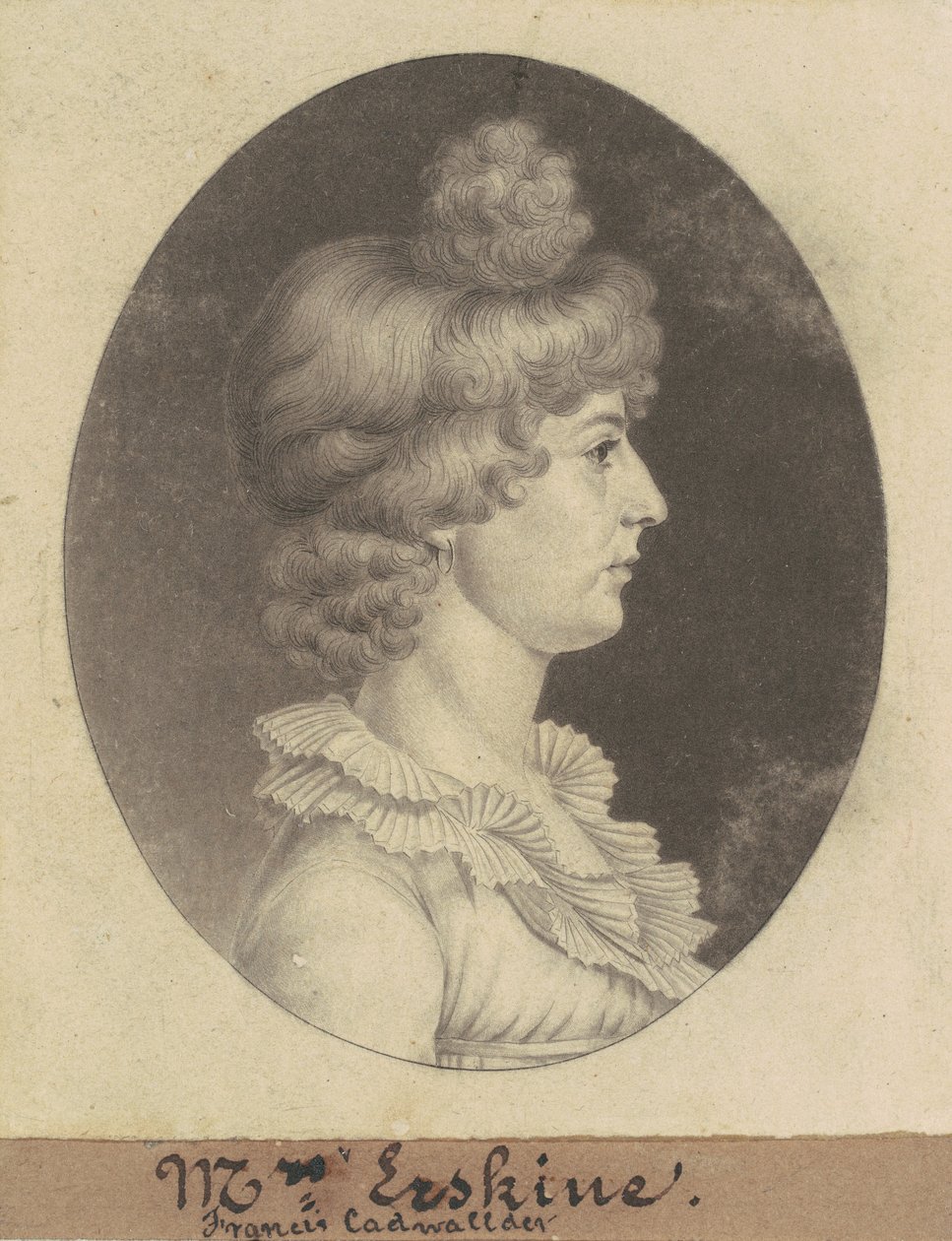 Frances Cadwalader Erskine af Charles B. J. Févret de Saint Mémin