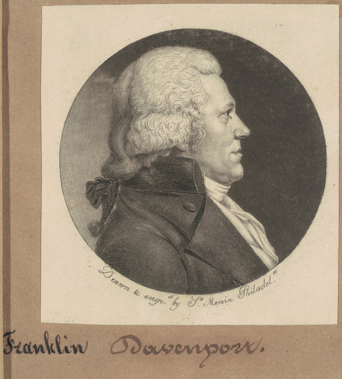 Franklin Davenport af Charles B. J. Févret de Saint Mémin