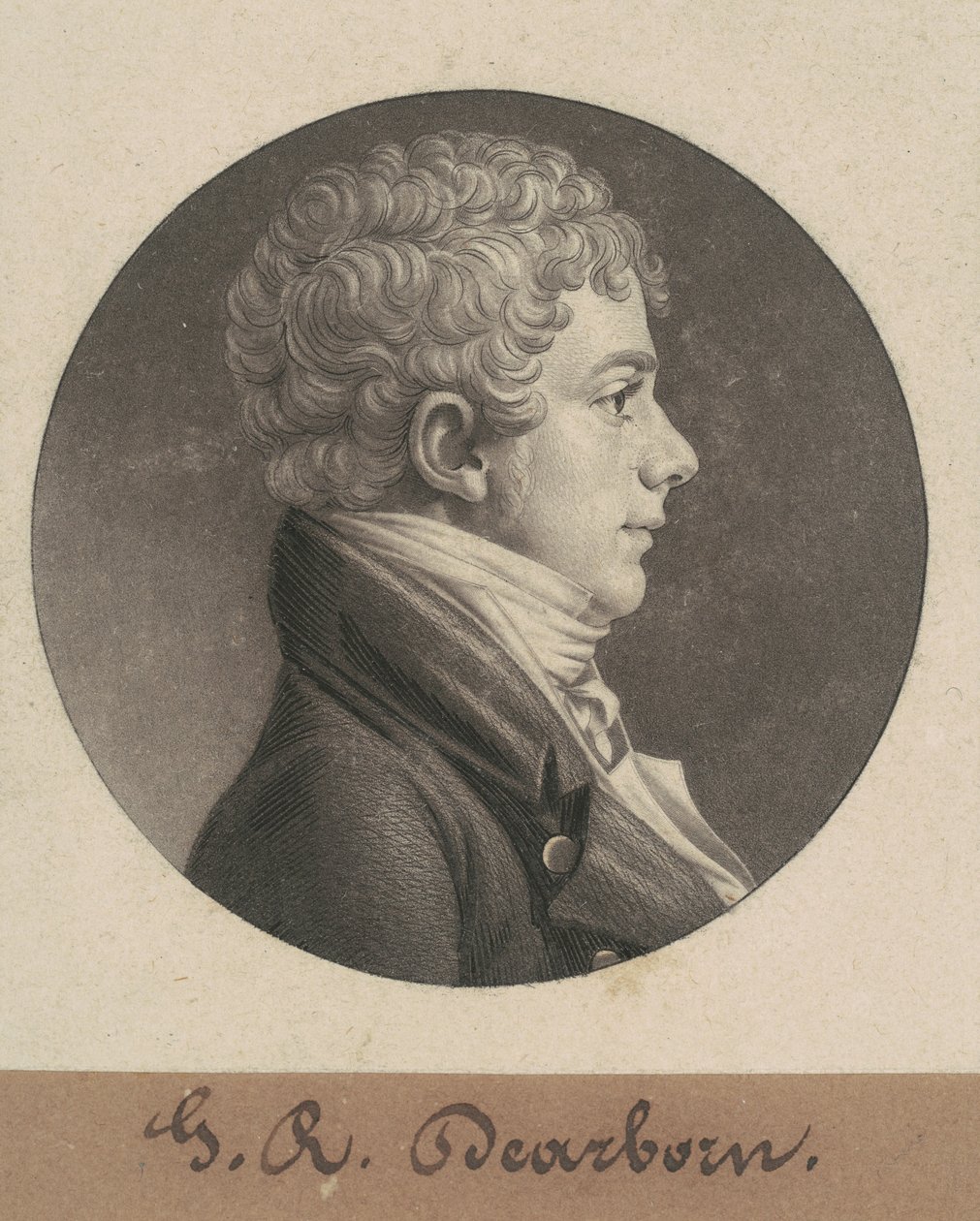 George Raleigh Dearborn af Charles B. J. Févret de Saint Mémin