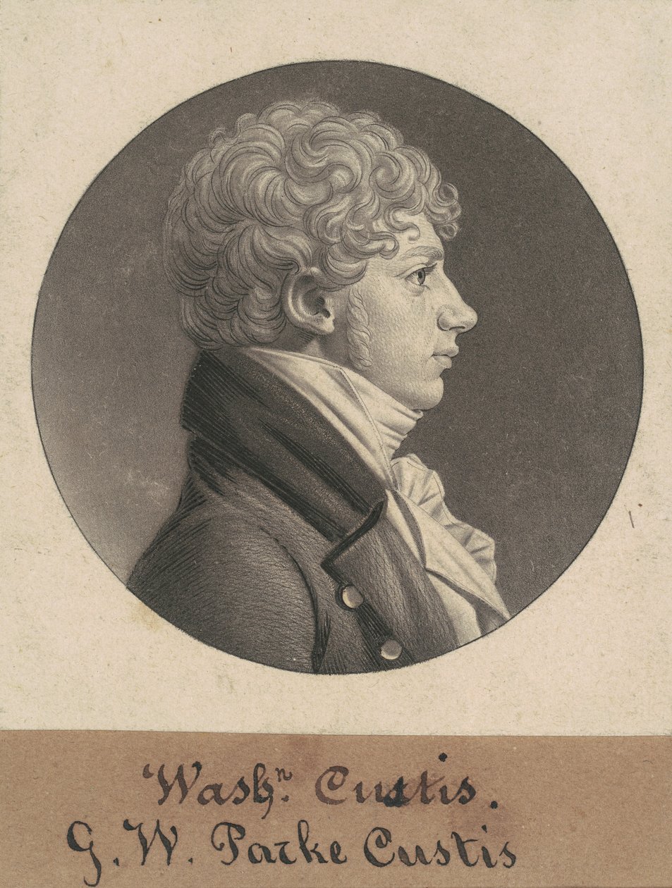 George Washington Parke Custis af Charles B. J. Févret de Saint Mémin