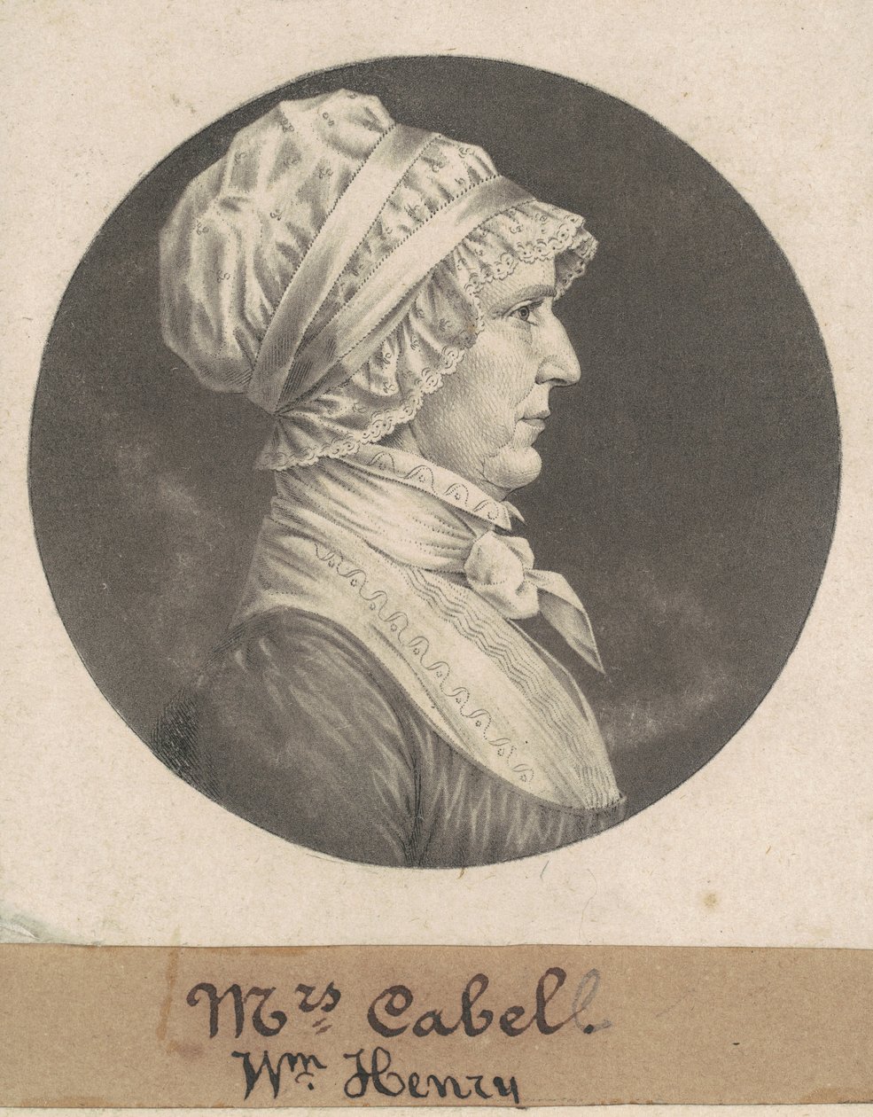 Hannah Carrington Cabell af Charles B. J. Févret de Saint Mémin
