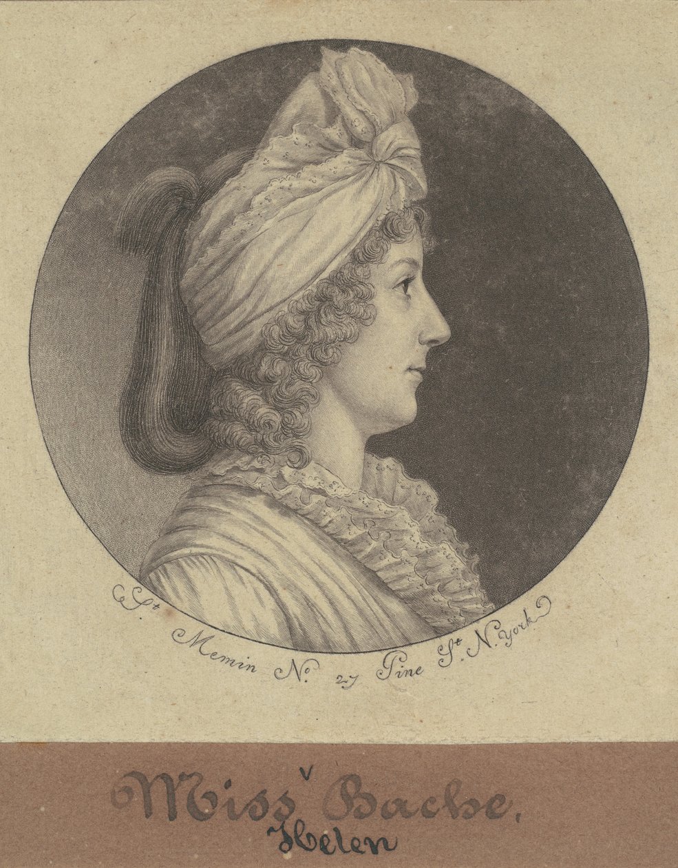 Helena Bache af Charles B. J. Févret de Saint Mémin