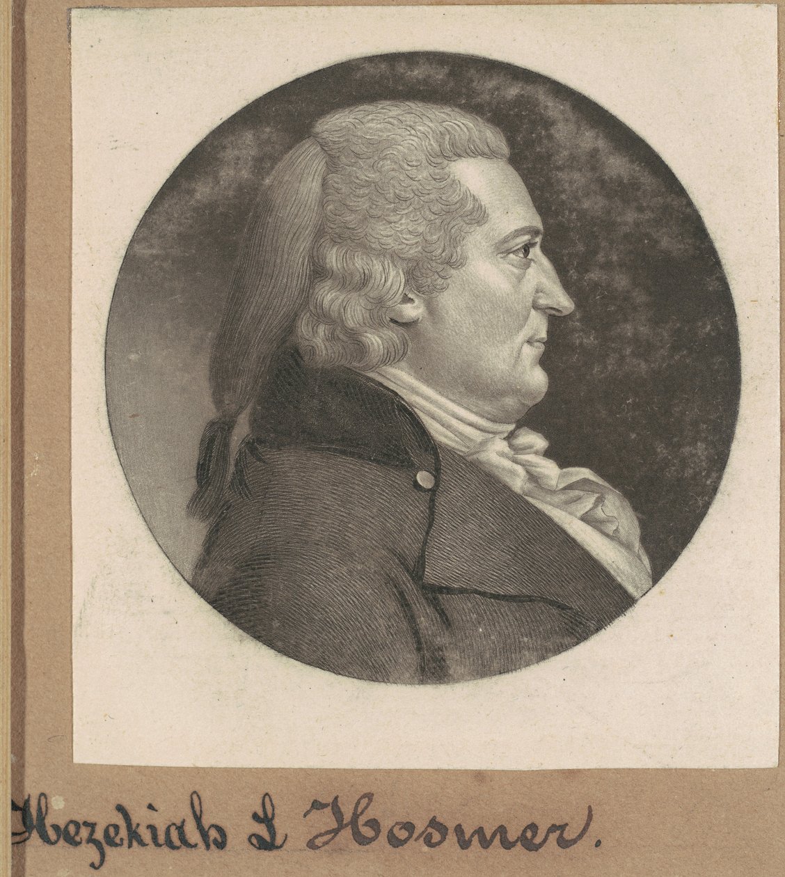 Ezekias Herre Hosmer af Charles B. J. Févret de Saint Mémin