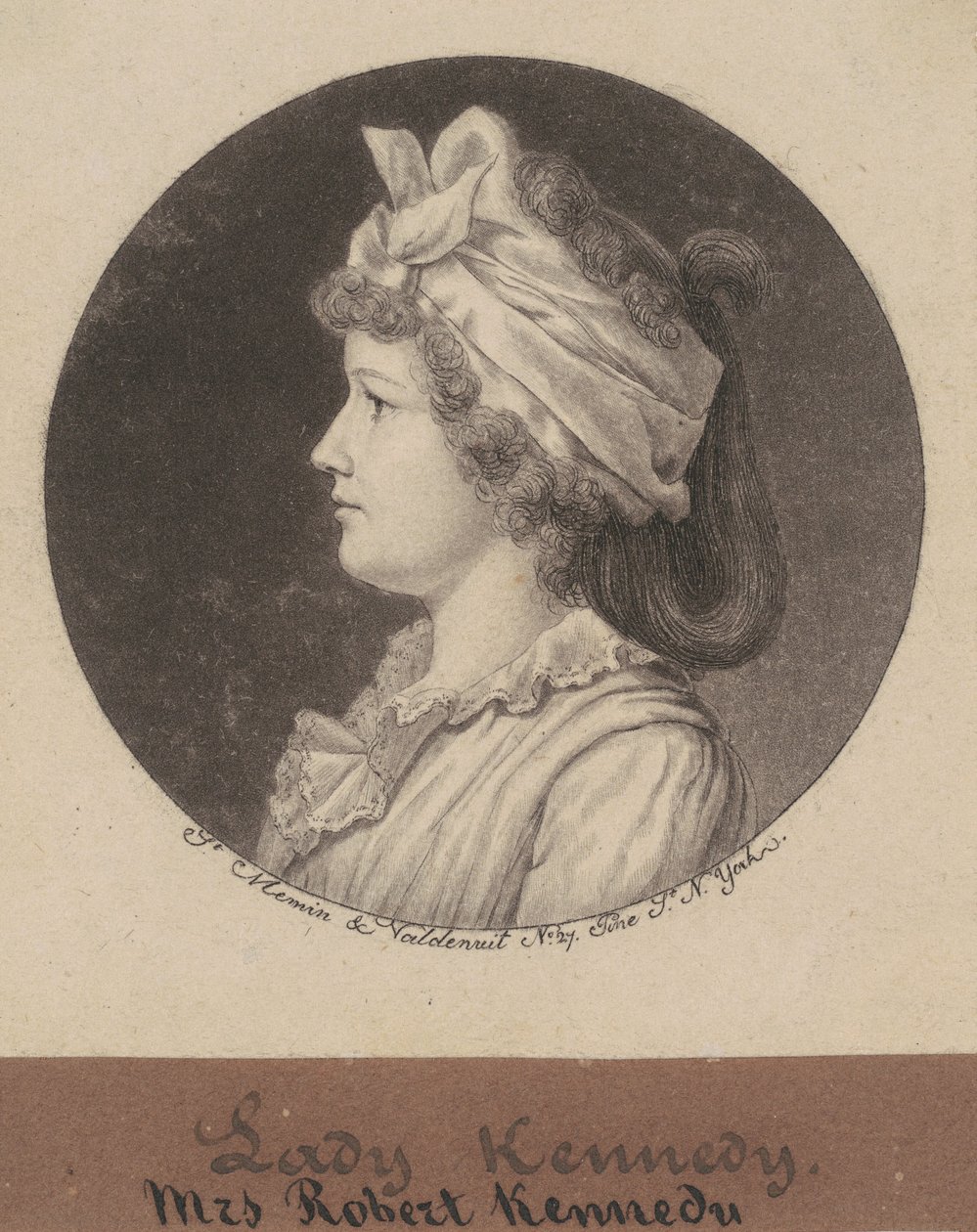Jane Macomb Kennedy af Charles B. J. Févret de Saint Mémin