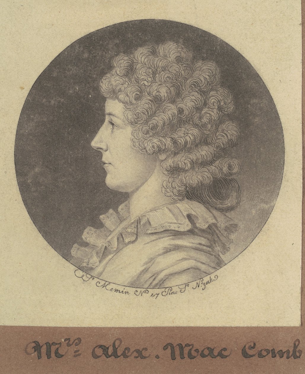 Janette Marshall Macomb af Charles B. J. Févret de Saint Mémin