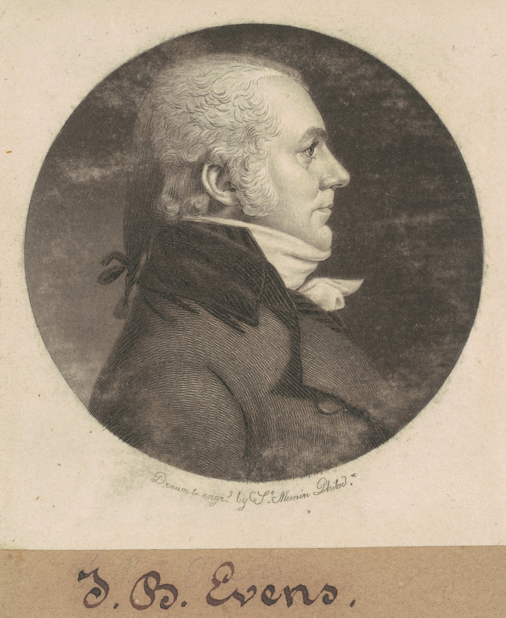 John B. Evens af Charles B. J. Févret de Saint Mémin