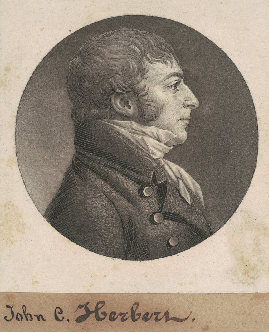 John Carlyle Herbert af Charles B. J. Févret de Saint Mémin