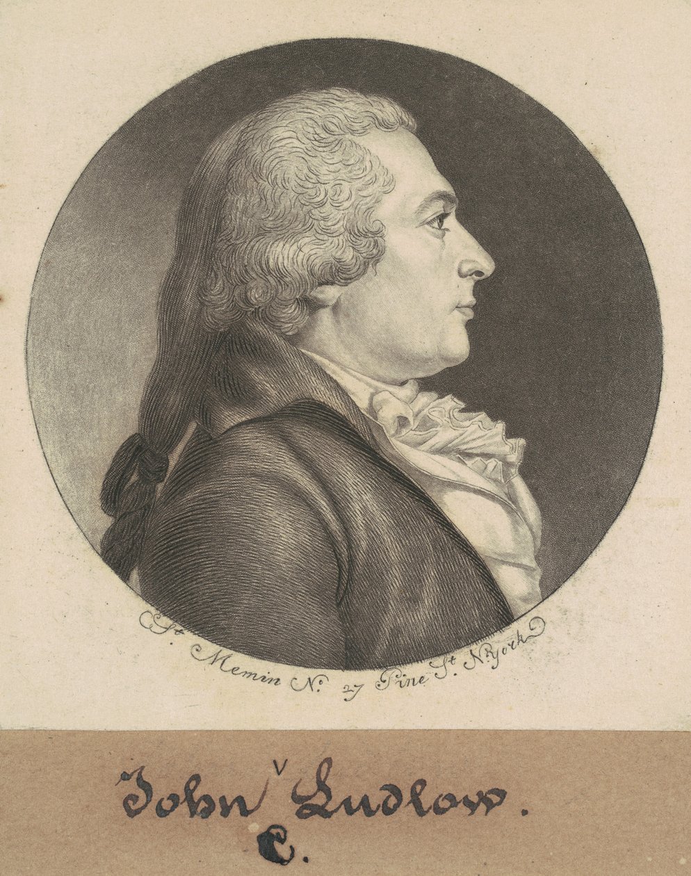 John Crooke Ludlow af Charles B. J. Févret de Saint Mémin