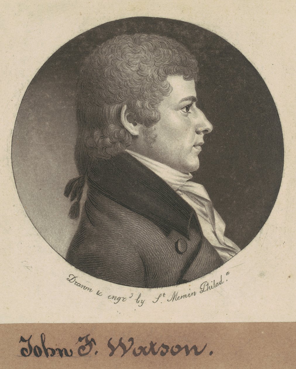 John Fanning Watson af Charles B. J. Févret de Saint Mémin