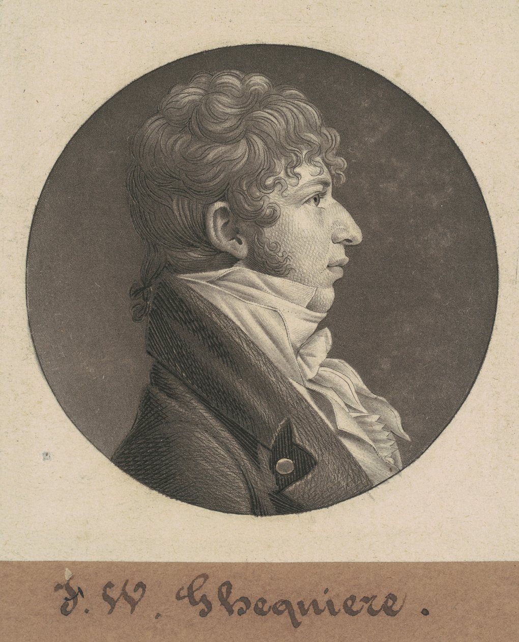 John Francis William Ghequiere af Charles B. J. Févret de Saint Mémin