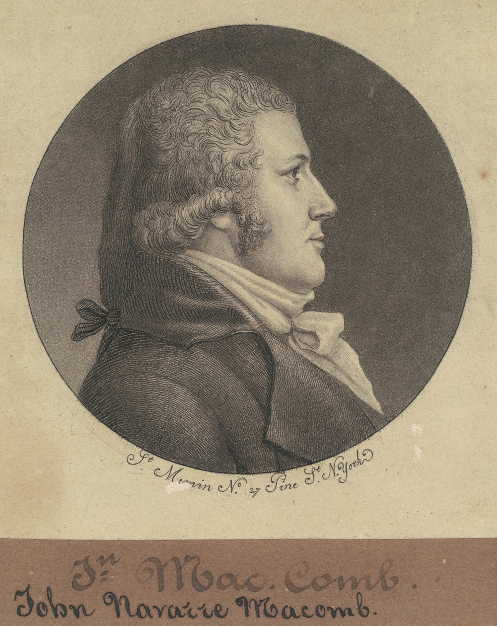 John Navarre Macomb af Charles B. J. Févret de Saint Mémin