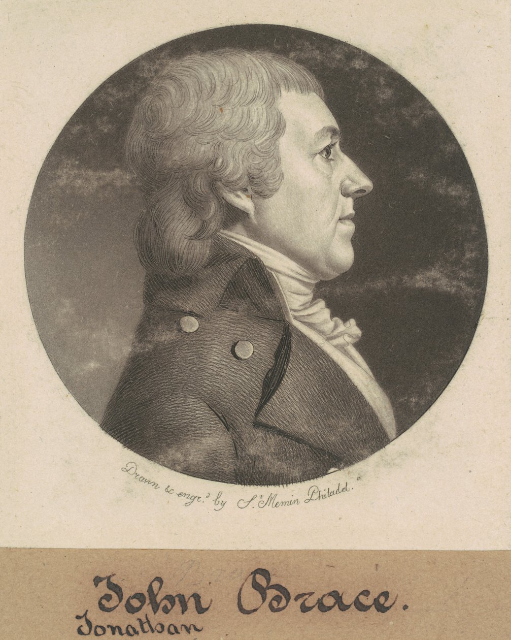 Jonathan Brace, Jr. af Charles B. J. Févret de Saint Mémin