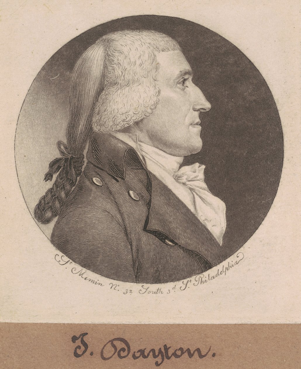 Jonathan Dayton af Charles B. J. Févret de Saint Mémin