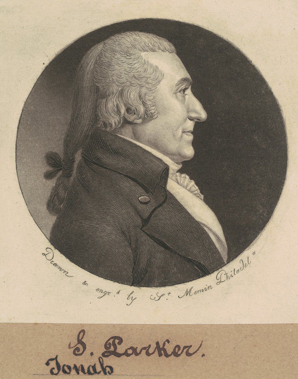 Josiah Parker af Charles B. J. Févret de Saint Mémin