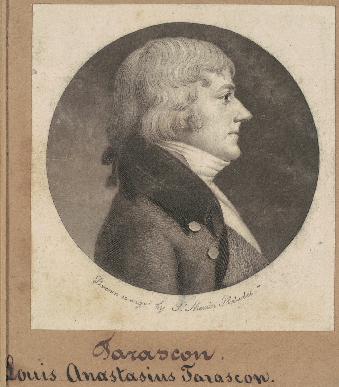 Louis Anastasius Tarascon af Charles B. J. Févret de Saint Mémin
