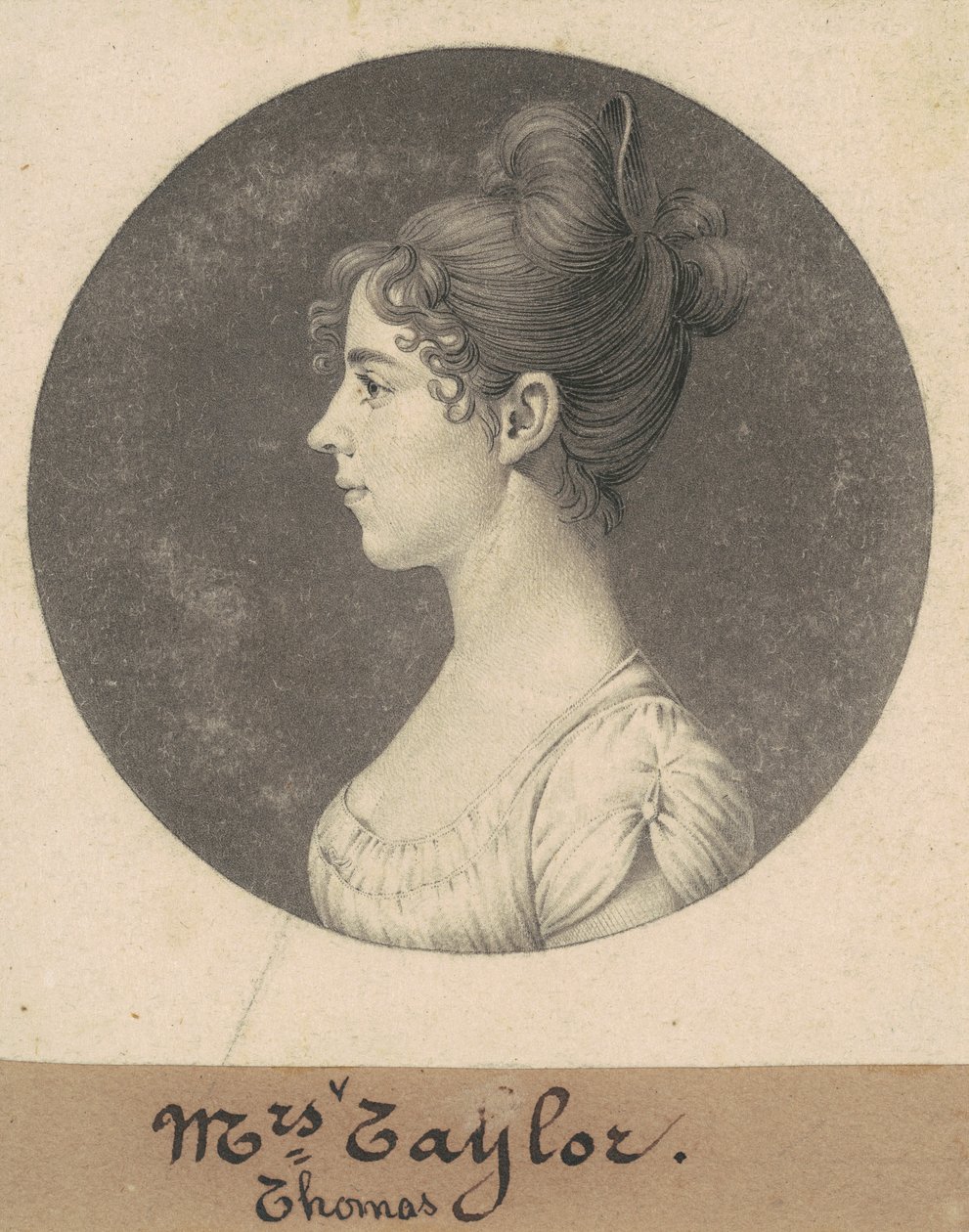Lucy Harrison Singleton Taylor af Charles B. J. Févret de Saint Mémin