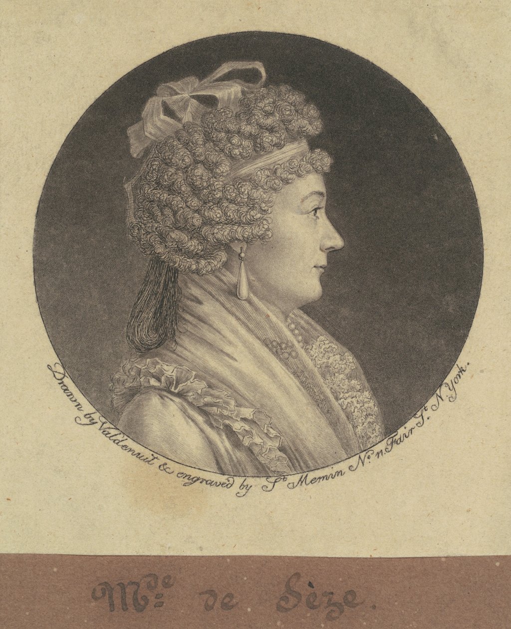 Madame Jean de Seze af Charles B. J. Févret de Saint Mémin