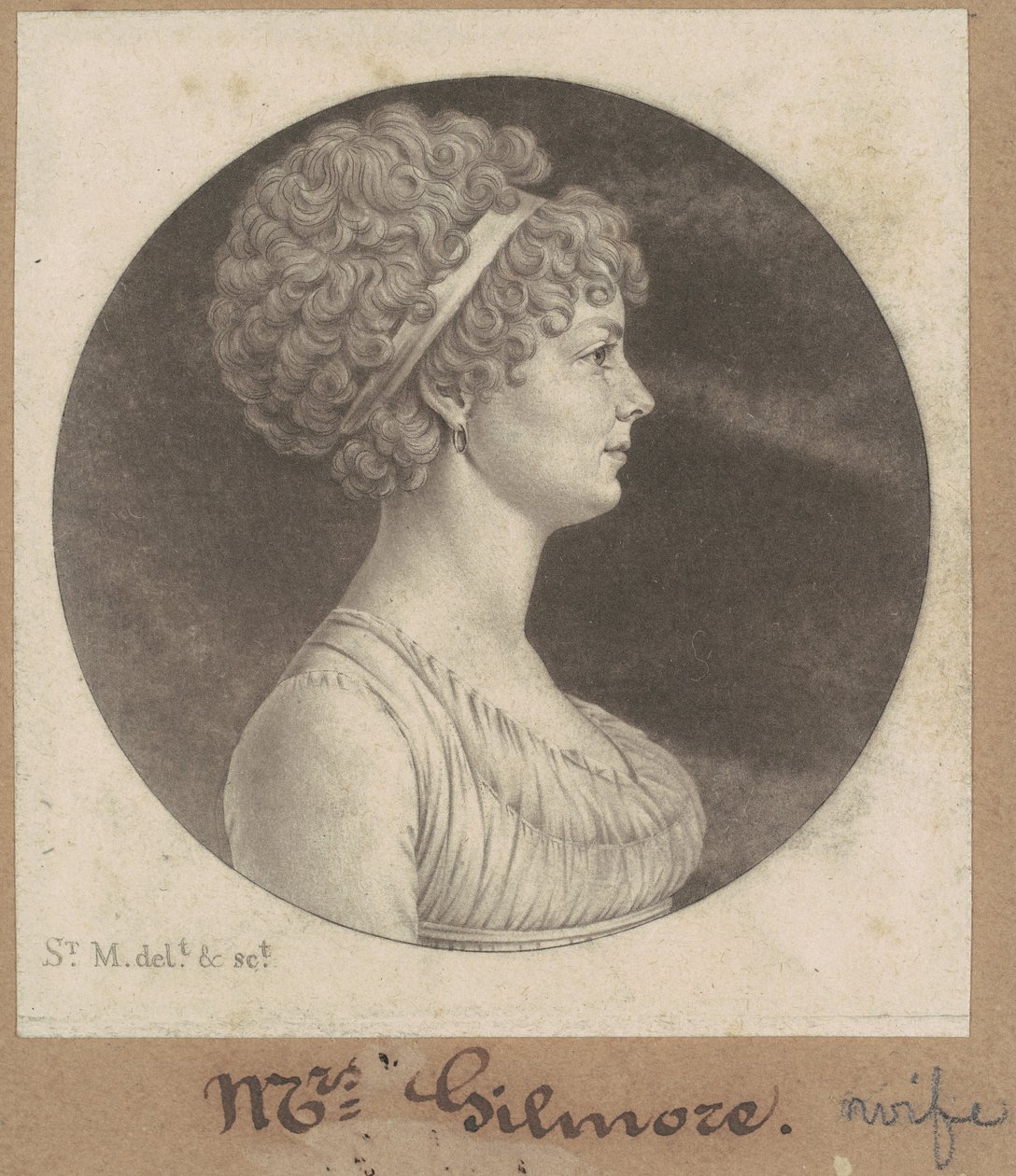 Mary Ann Smith Gilmor af Charles B. J. Févret de Saint Mémin