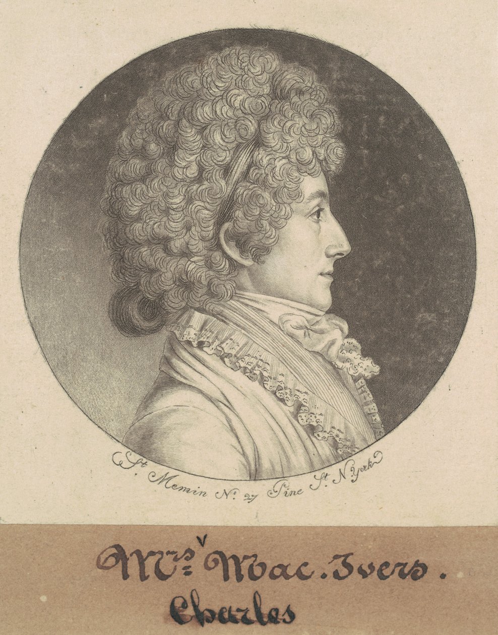 Mary Bache McEvers af Charles B. J. Févret de Saint Mémin