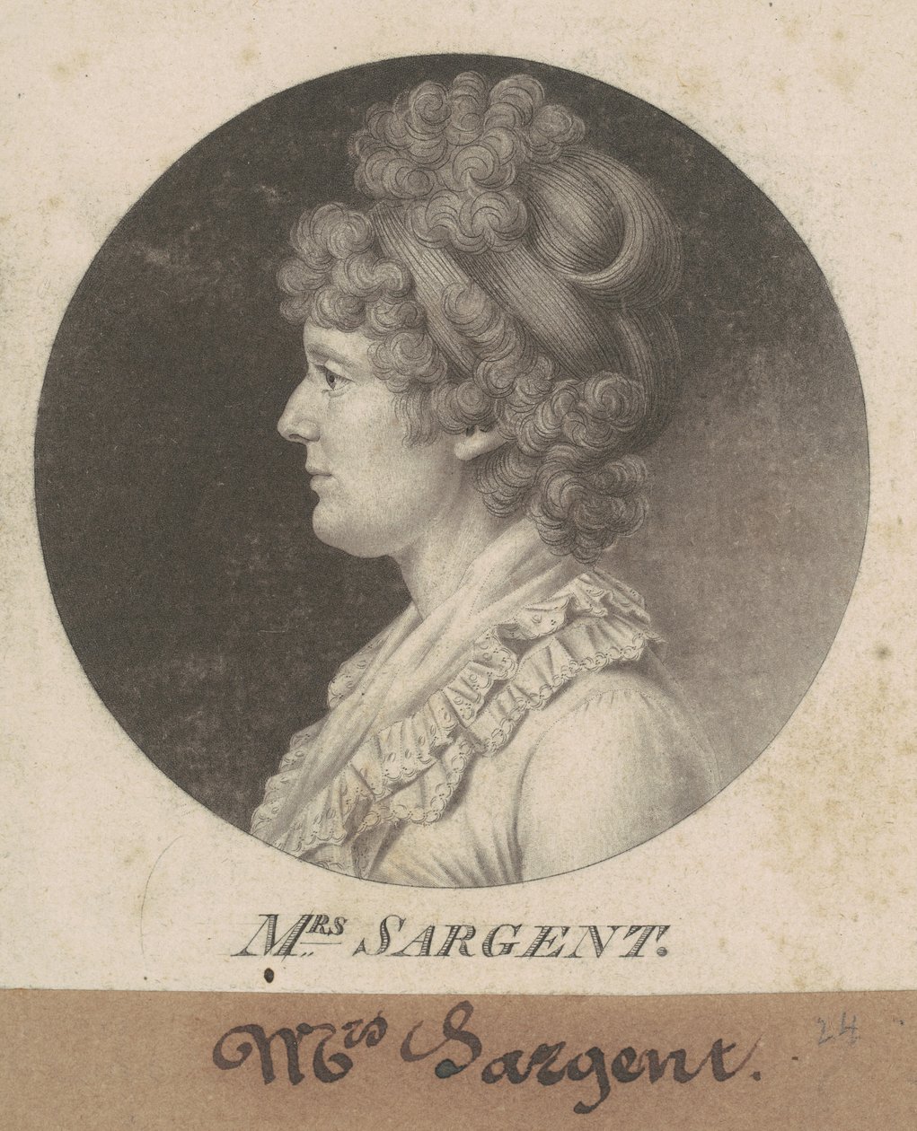 Mary Hawley Macintosh Williams Sargent af Charles B. J. Févret de Saint Mémin