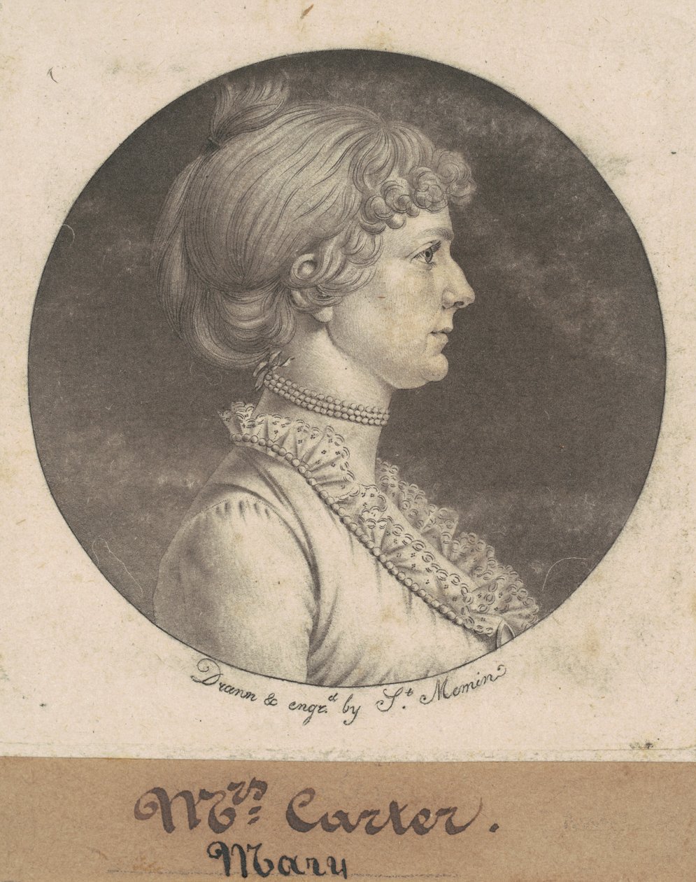 Mary Nelson Carter af Charles B. J. Févret de Saint Mémin