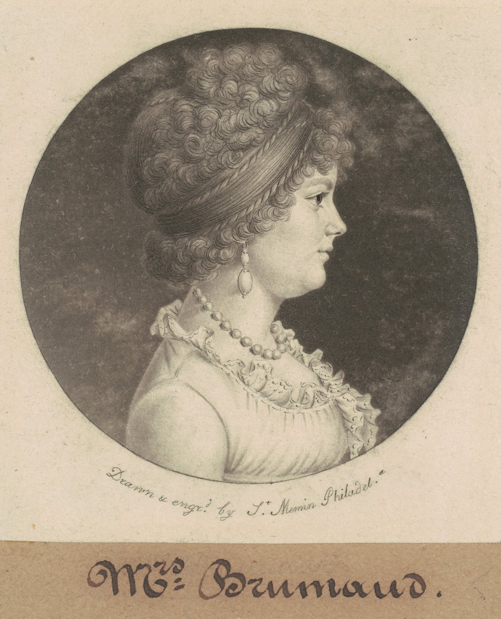 Fru Brumaud af Charles B. J. Févret de Saint Mémin