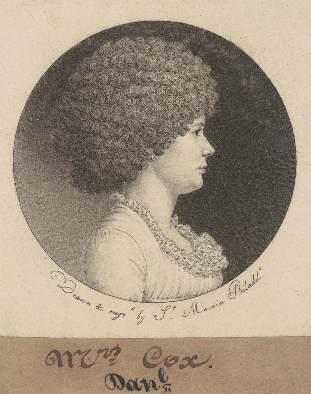 Fru Cox af Charles B. J. Févret de Saint Mémin
