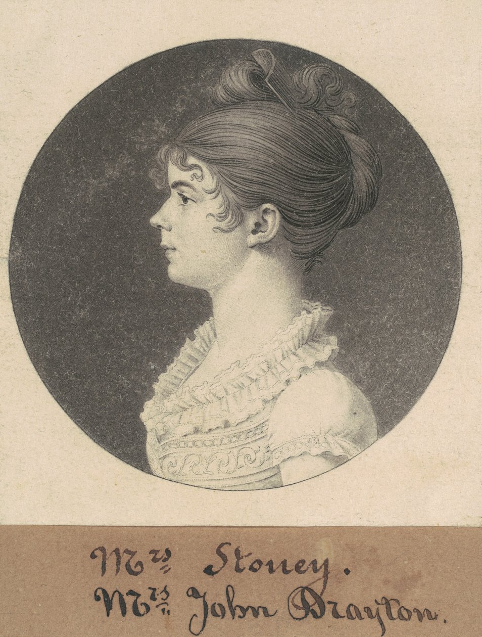 Mrs. William Drayton af Charles B. J. Févret de Saint Mémin
