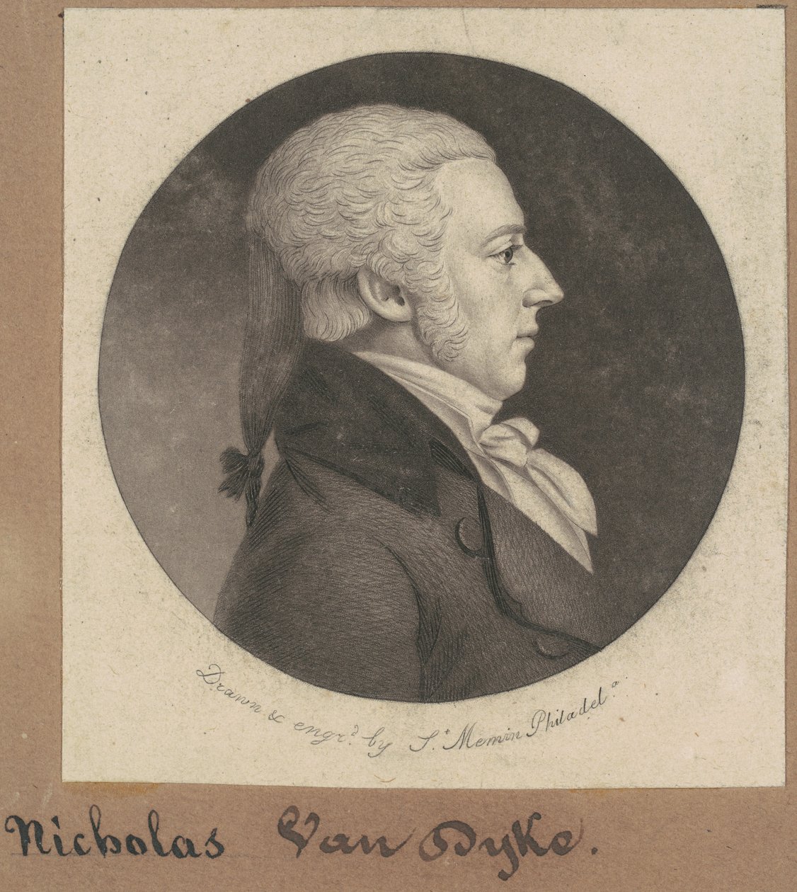 Nicholas Van Dyke af Charles B. J. Févret de Saint Mémin