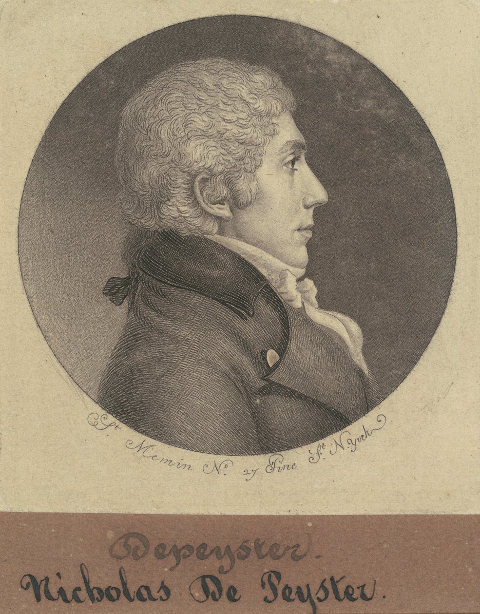 Nicholas de Peyster, Jr. af Charles B. J. Févret de Saint Mémin