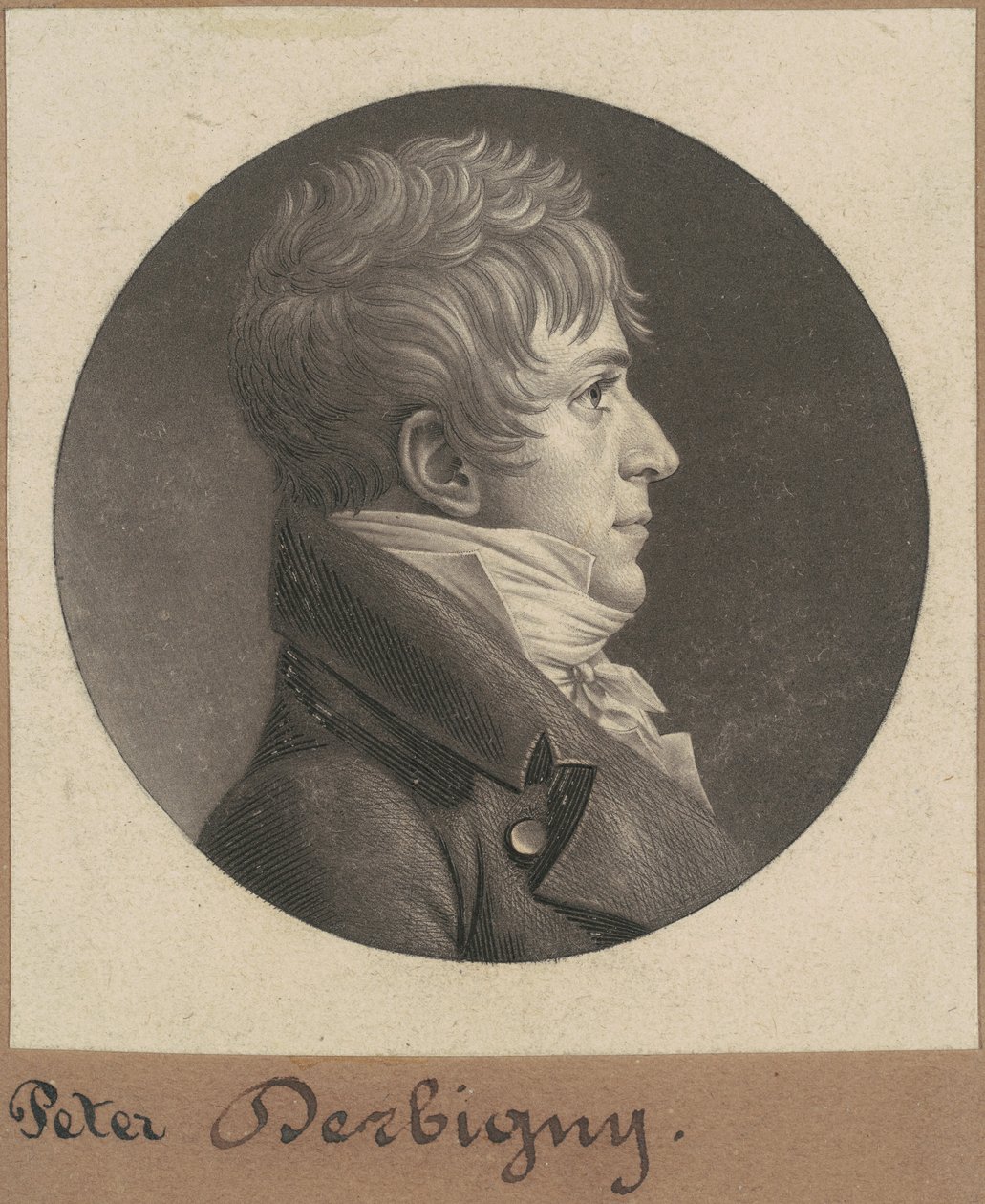 Pierre Auguste Charles Bourguignon Derbigny af Charles B. J. Févret de Saint Mémin