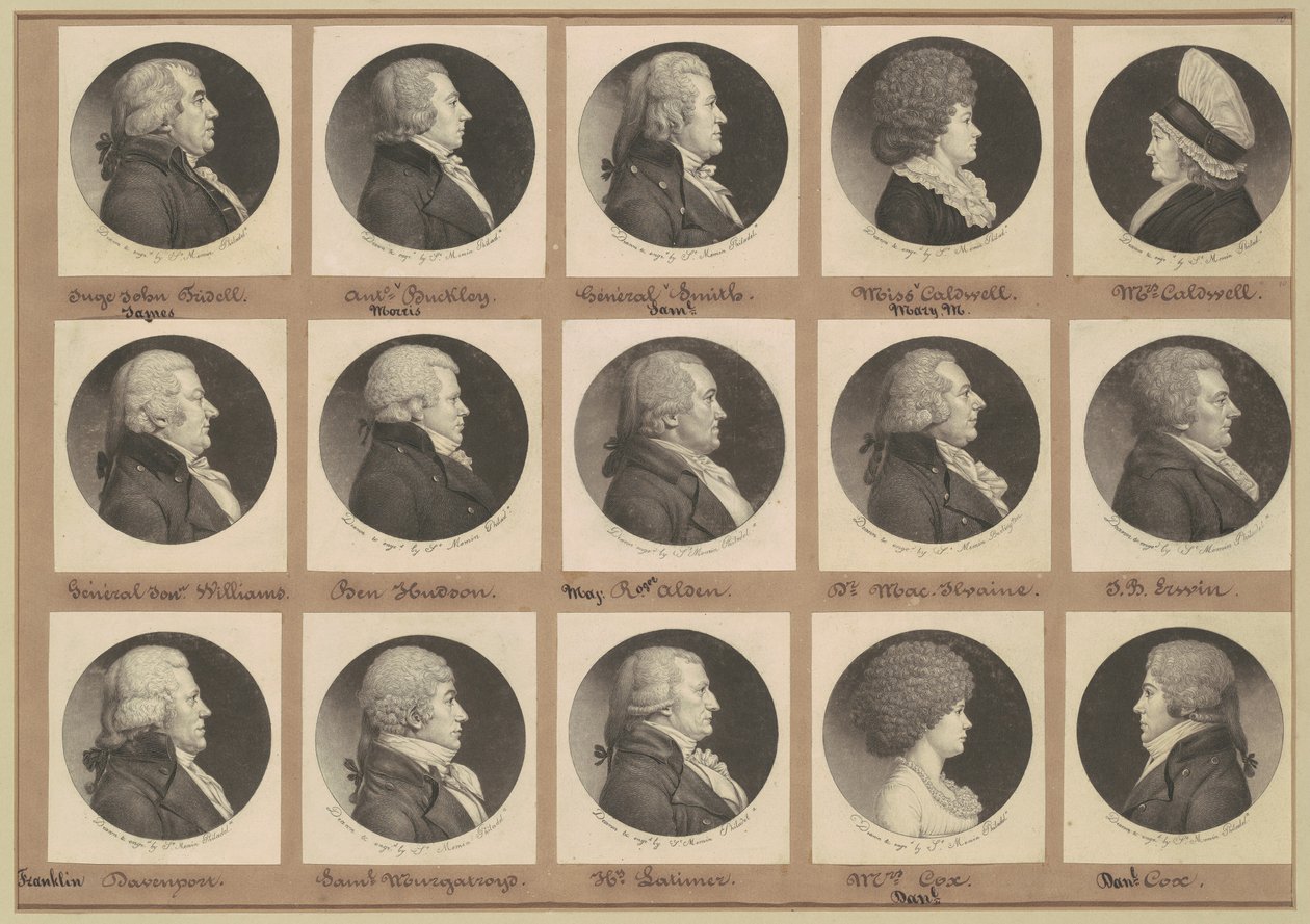 Saint-Mémin samling af portrætter, gruppe 10 af Charles B. J. Févret de Saint Mémin