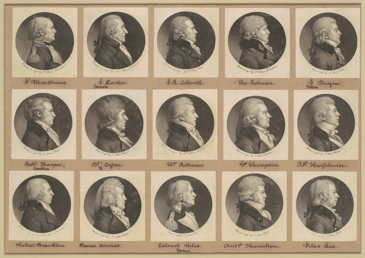 Saint-Mémin samling af portrætter, gruppe 12 af Charles B. J. Févret de Saint Mémin