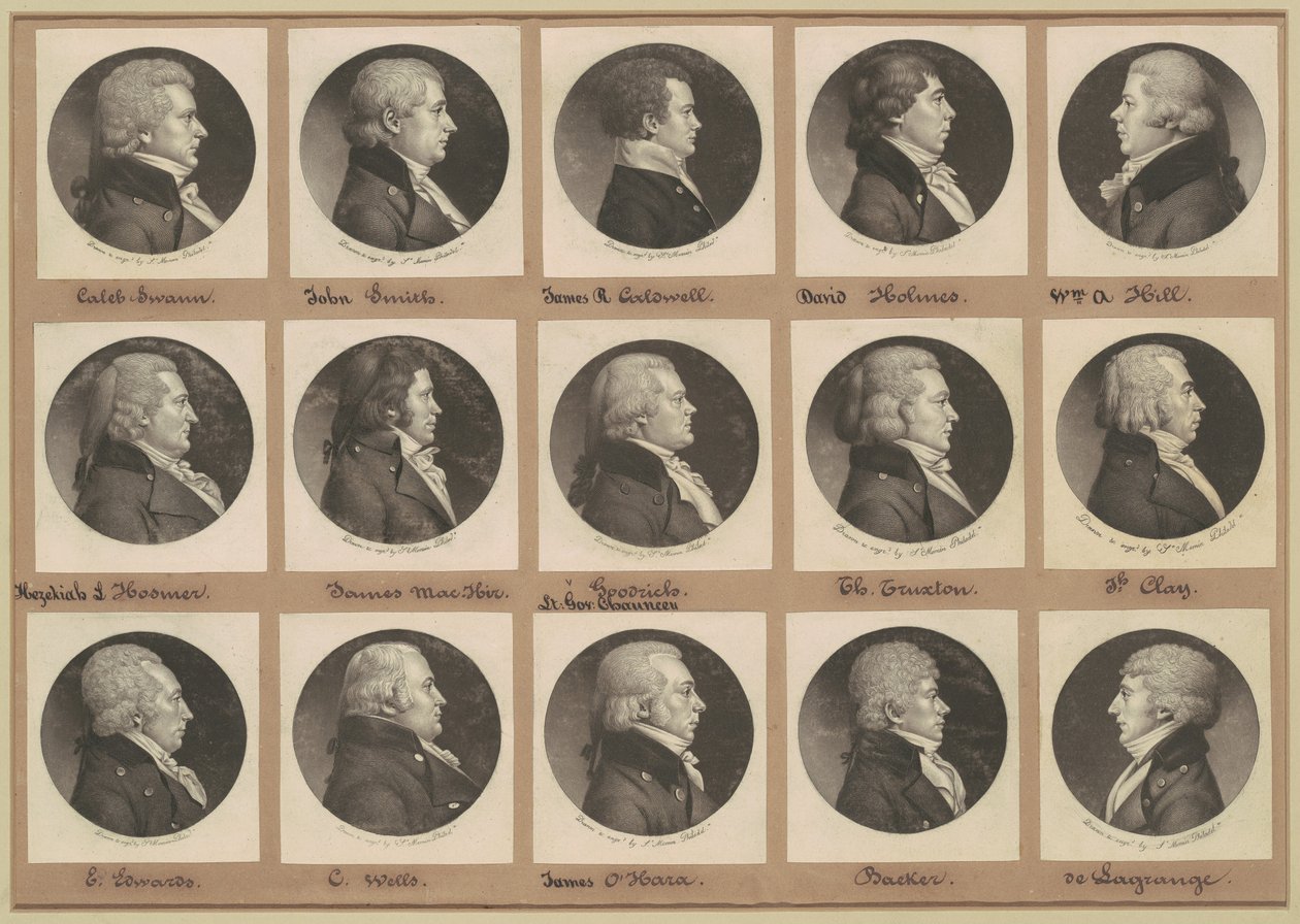 Saint-Mémin samling af portrætter, gruppe 13 af Charles B. J. Févret de Saint Mémin