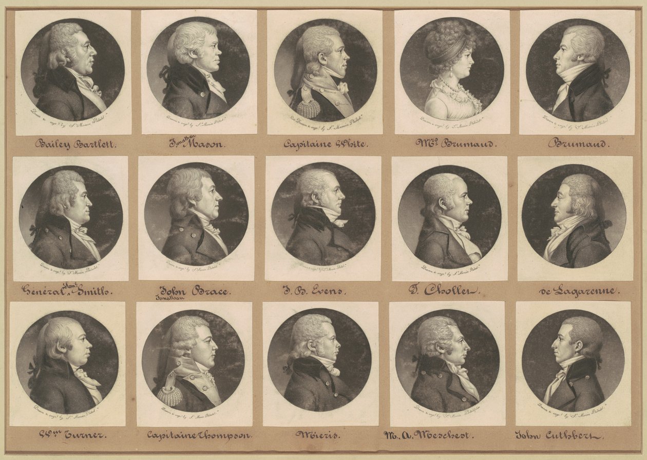 Saint-Mémin samling af portrætter, gruppe 16 af Charles B. J. Févret de Saint Mémin