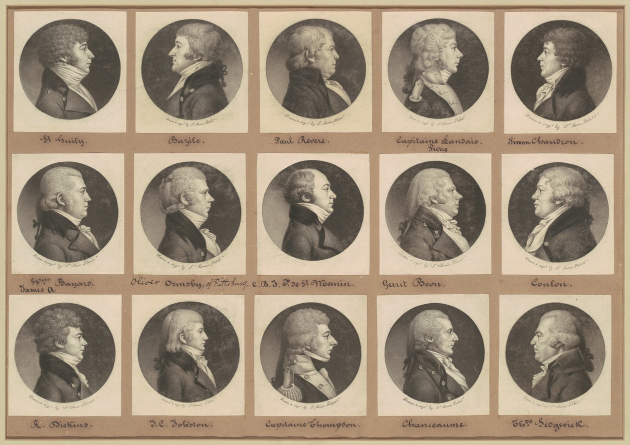 Saint-Mémin samling af portrætter, gruppe 18 af Charles B. J. Févret de Saint Mémin