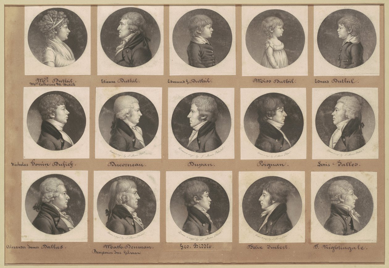 Saint-Mémin samling af portrætter, gruppe 19 af Charles B. J. Févret de Saint Mémin