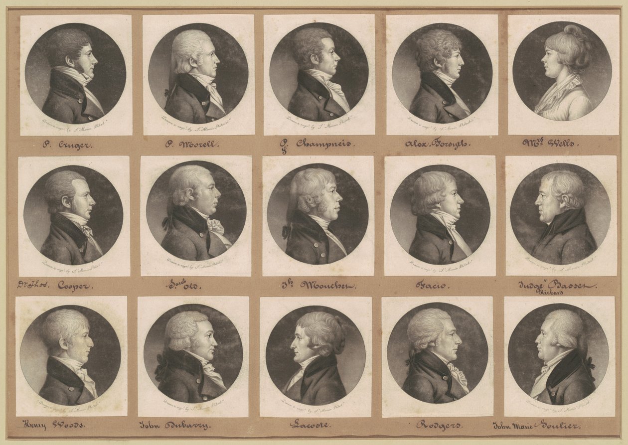 Saint-Mémin samling af portrætter, gruppe 21 af Charles B. J. Févret de Saint Mémin